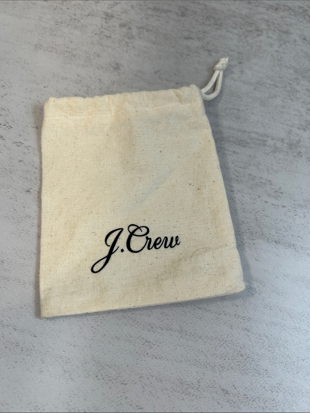 J. Crew Cream Canvas Drawstring Pouch